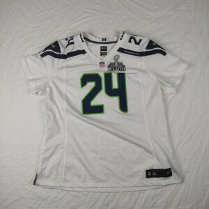 Nike Womens XXL Seattle Seahawks Marshawn Lynch Jersey White 24 NFL